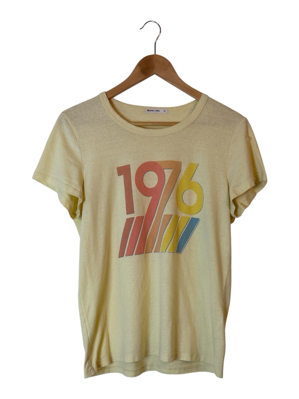Marine Layer 1976 Graphic Tee - Yellow Vintage-Inspired Women’s Top